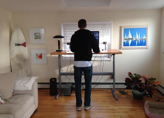 Alex at standing desk